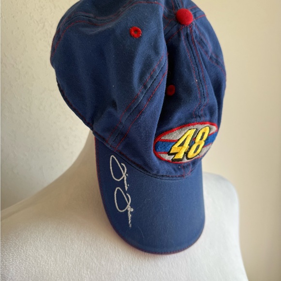 Men’s Blue Racing Champions #48 Jimmie Johnson NASCAR Casual Sporty Baseball Hat - Picture 2 of 6